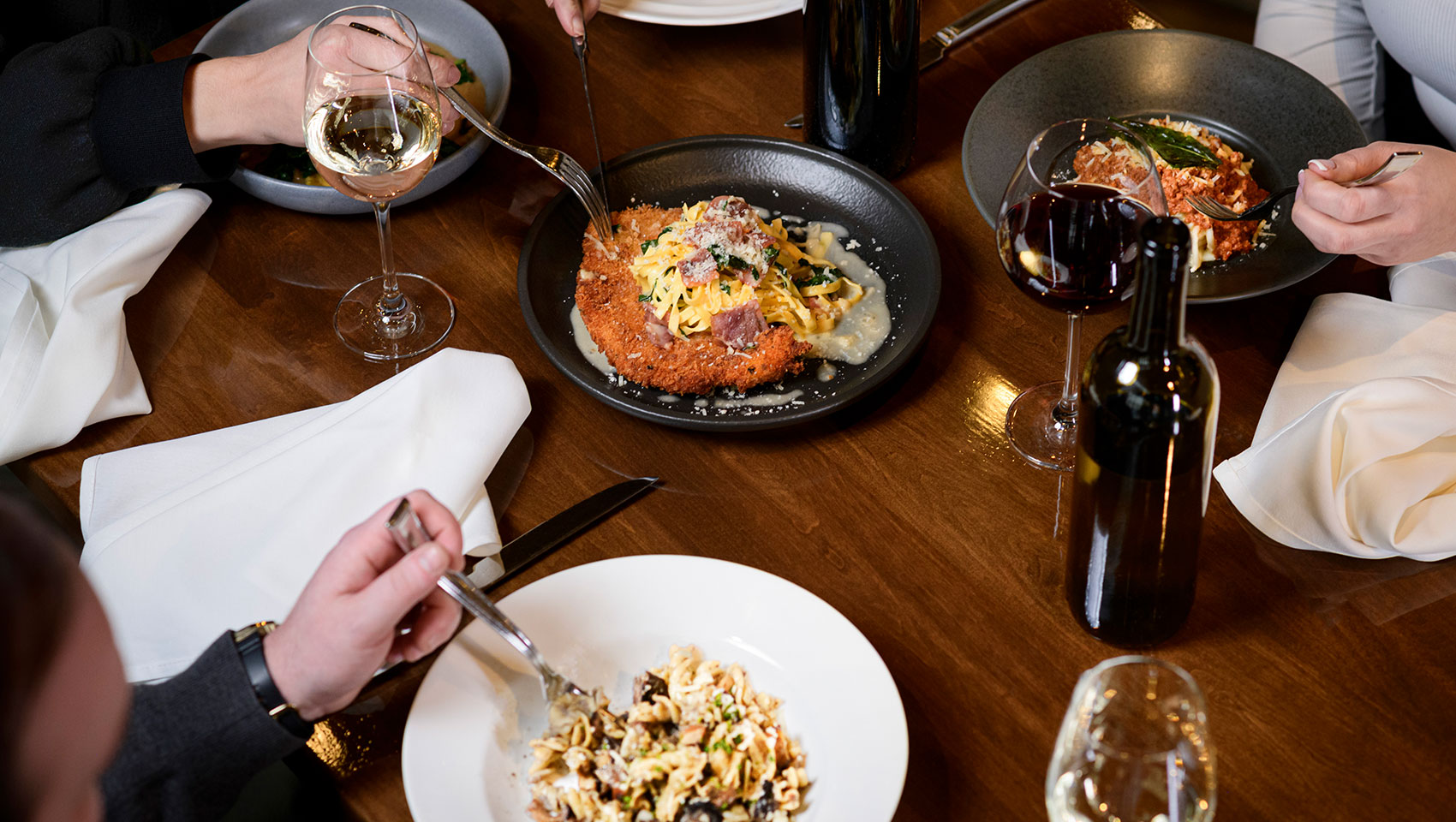 friends dining at panzano denver